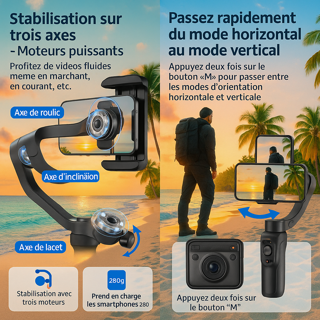 Stabilisateur de téléphone M02