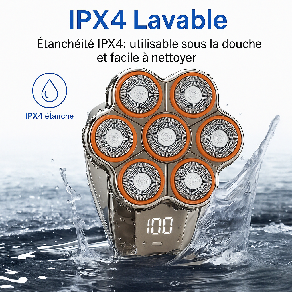 Rasoir Électrique 7D – Rechargeable USB et étanche