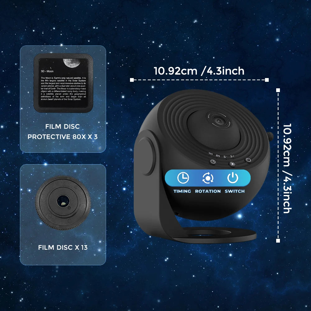 Projecteur d'étoiles silencieux en image HD