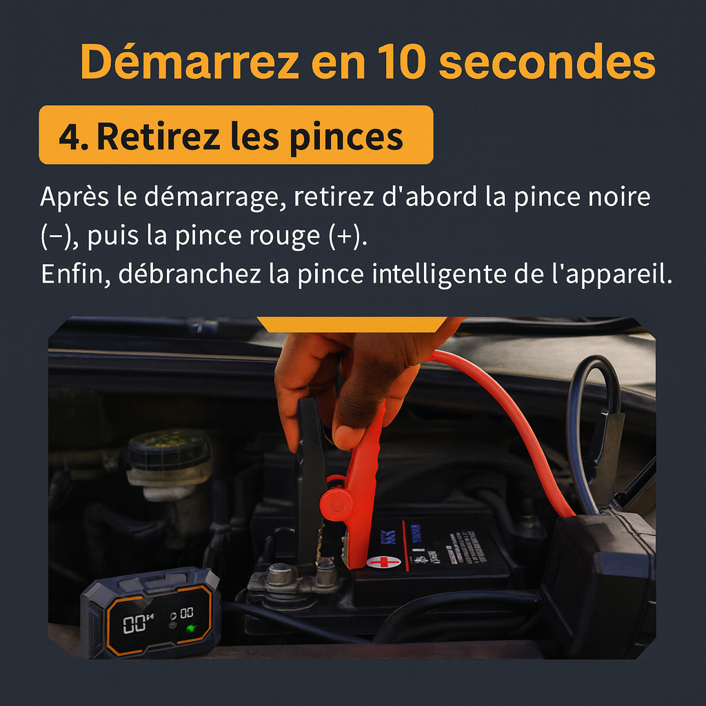 Gonfleur 4-en-1 avec Booster de Batterie & Power Bank – 10000 mAh (LW-HW03)