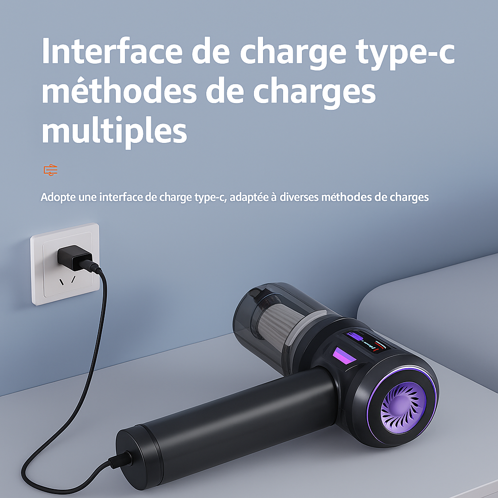 Aspirateur à main sans fil multifonction, soufflage + aspiration