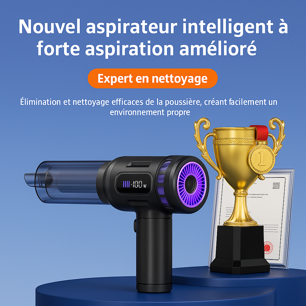 Aspirateur à main sans fil multifonction, soufflage + aspiration