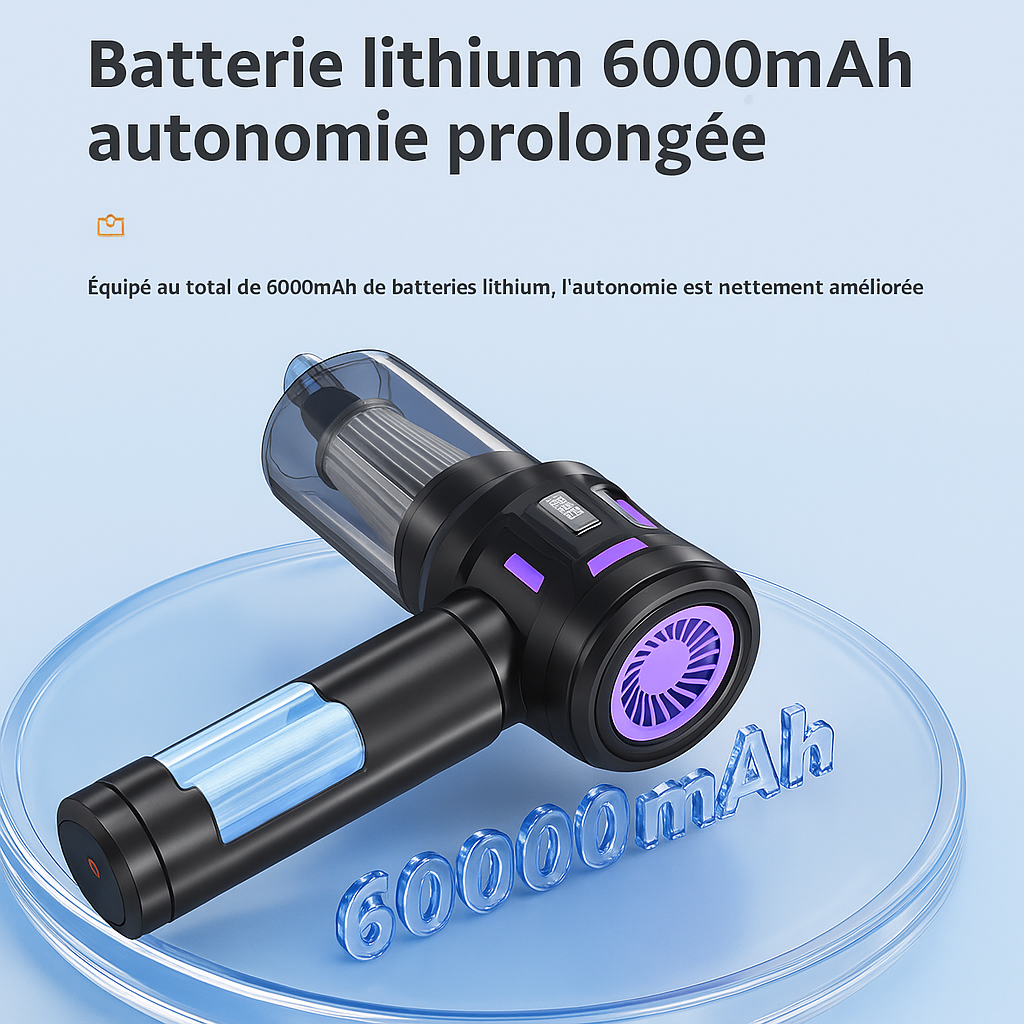 Aspirateur à main sans fil multifonction, soufflage + aspiration